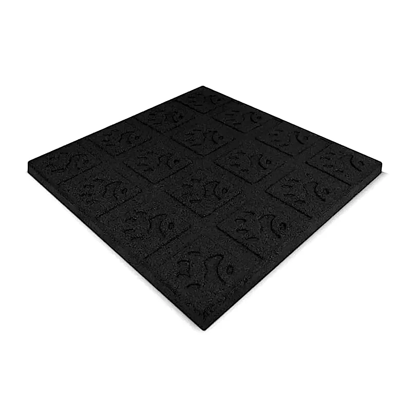 A2 (50x50) 5 50x50 kaucuk zemin kaplama siyah arka yuz capraz