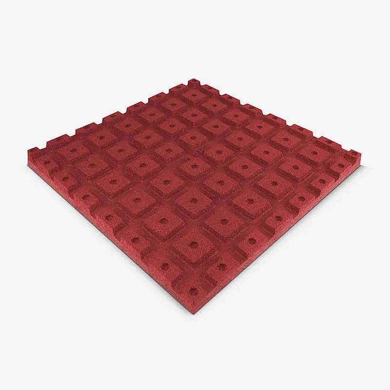 A2 (50x50) 3 50x50 kaucuk zemin kaplama kirmizi kum modeli arka yuz capraz